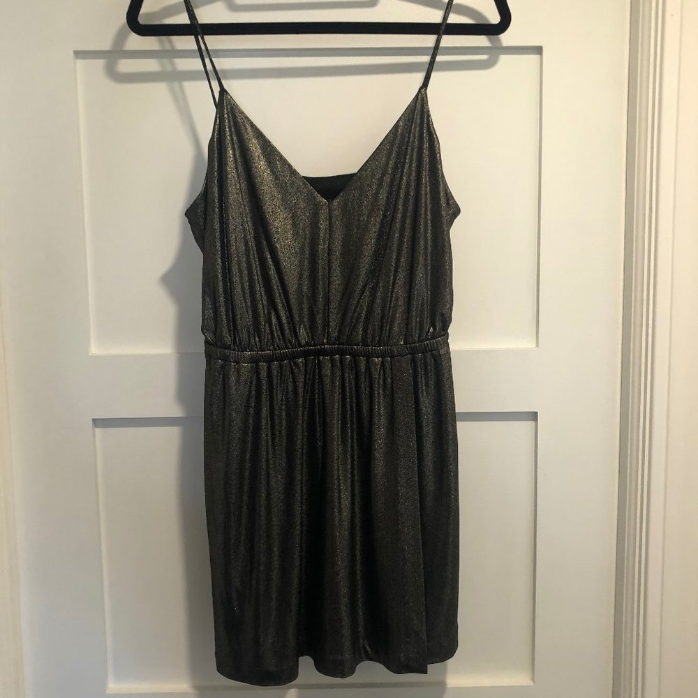 Rachel Zoe short champagne black jumpsuit, NWT